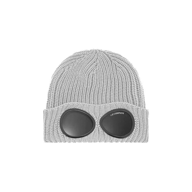 C.P. Company Knit Cap In Extrafine Merino Wool 'Moon Melange'