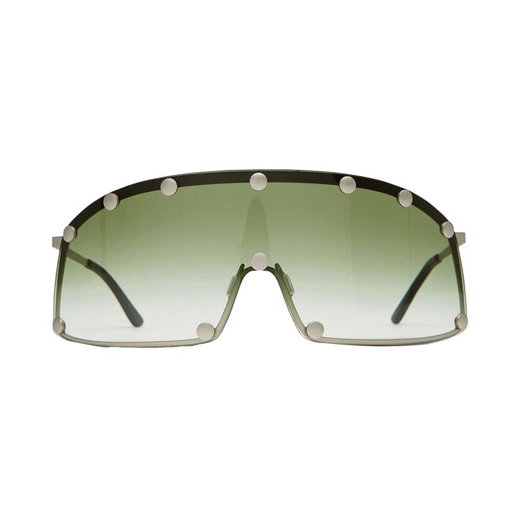 Rick Owens Shielding Sunglasses 'Silver Temple/Bosco Degrade Lens'