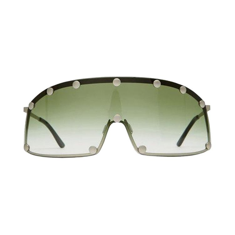 Rick Owens DRKSHDW Shielding Sunglasses 'Silver Temple/Bosco Degradel'