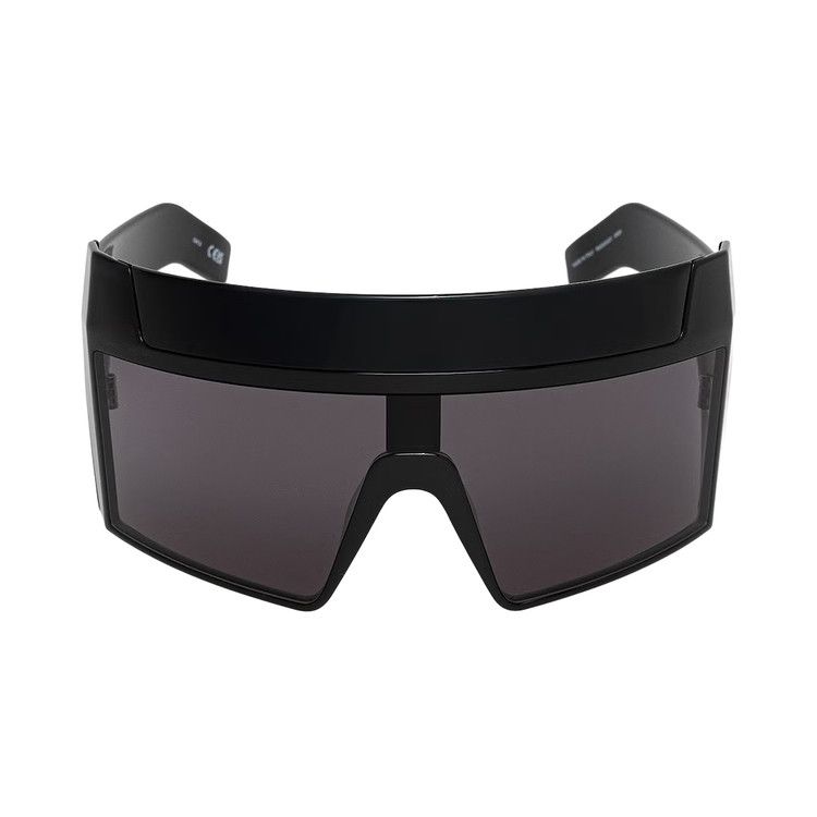 Rick Owens Rev Shiny Sunglasses 'Temples/Black Lens'