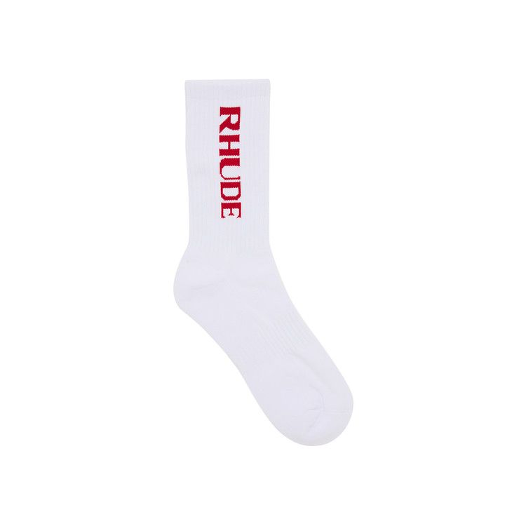 Rhude Filtaro Logo Sock 'White/Red'