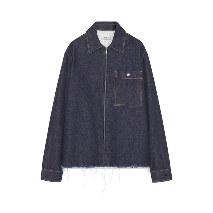 Lanvin Zipped Denim Shirt 'Navy Blue'