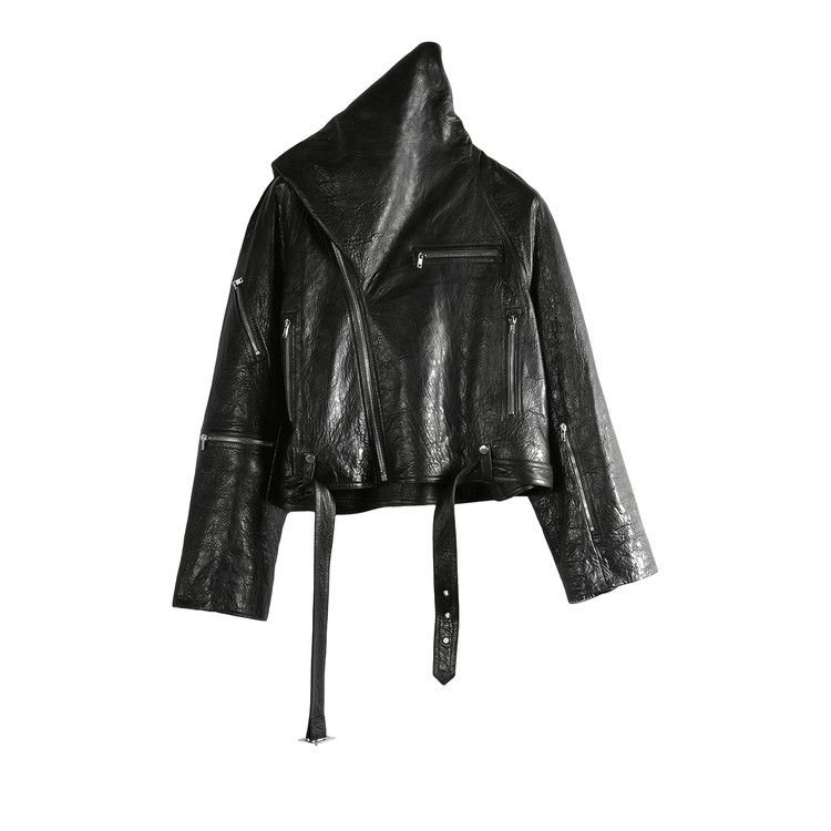 Rick Owens Cropped Scarf Flight Jacket 'Black'