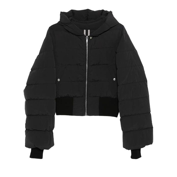Rick Owens Hooded Quilt Jacket 'Black'