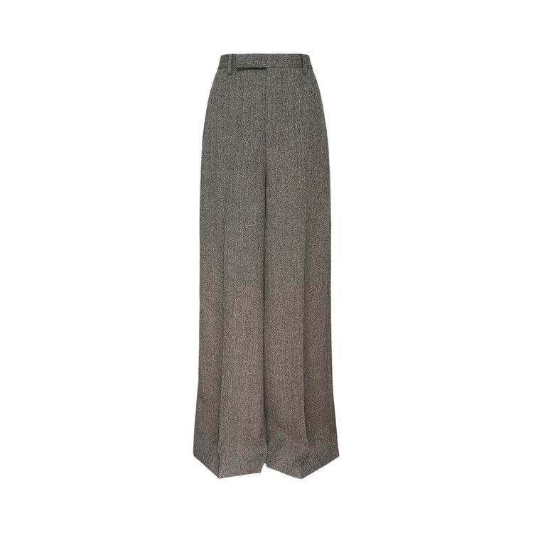 Rick Owens Wide Tailored Pants 'Black Melange'