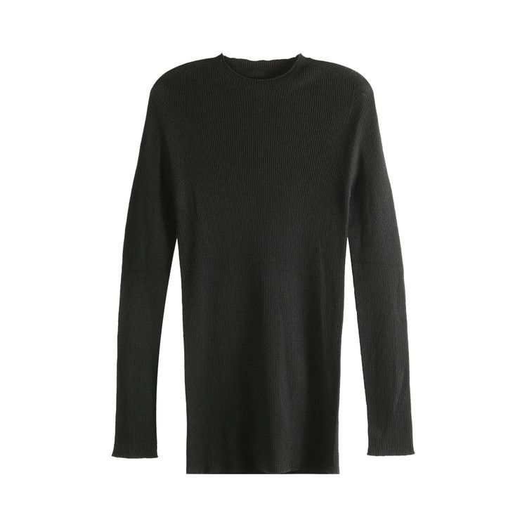 Rick Owens Ribbed Round Neck Top 'Black'