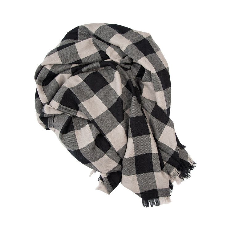 Rick Owens Jumbo Plaid Scarf 'Black'