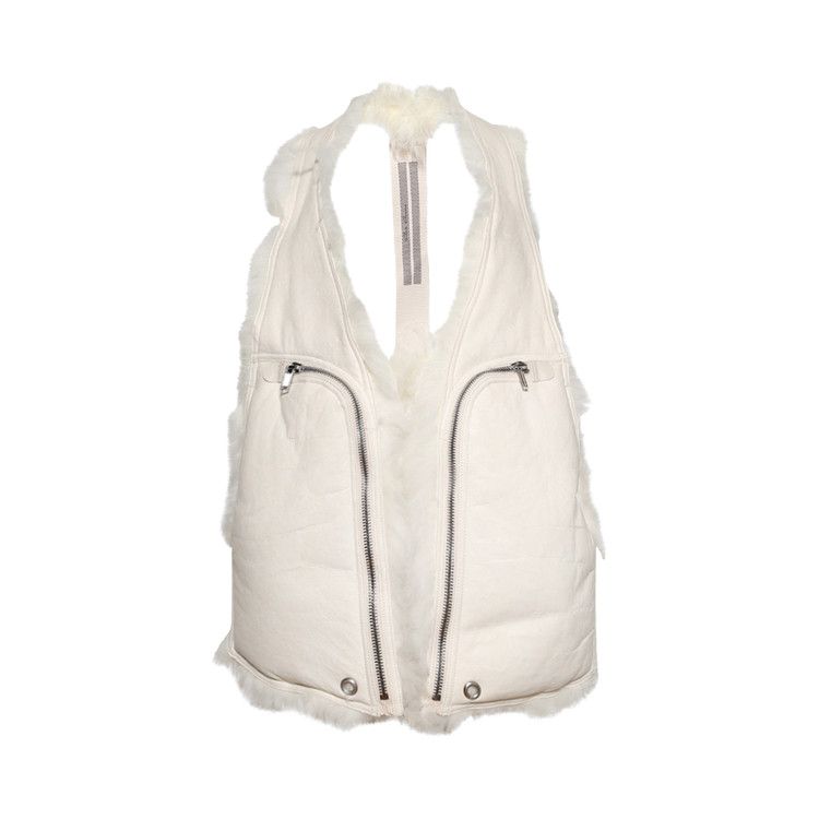 Rick Owens Gilet In Montone - Bauhaus Vest 'Milk'