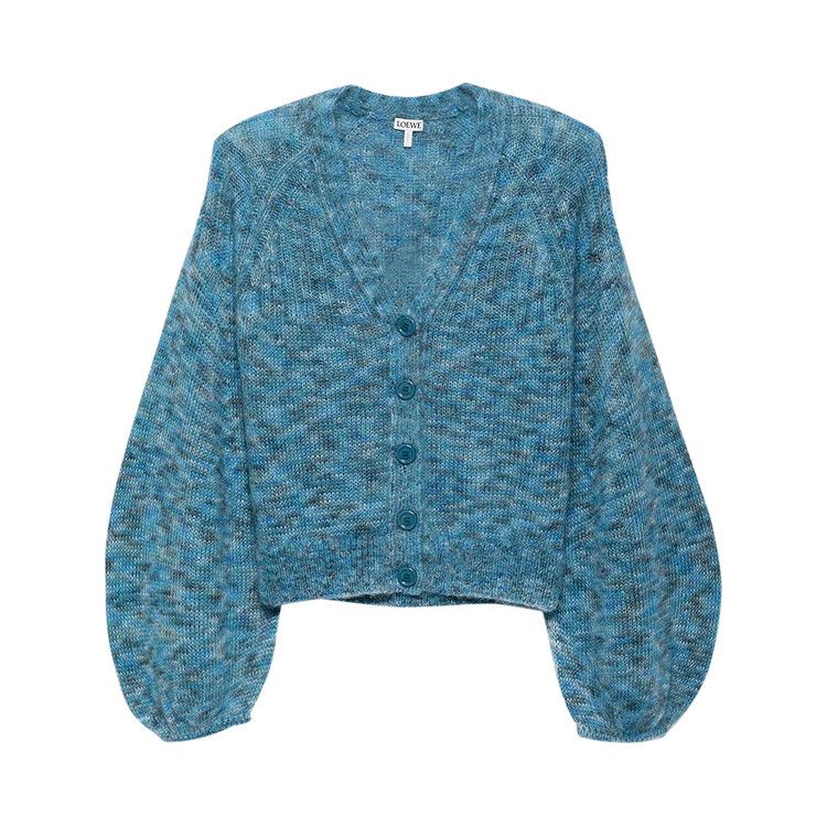Loewe Balloon Sleeve Cardigan 'Blue Multitone'