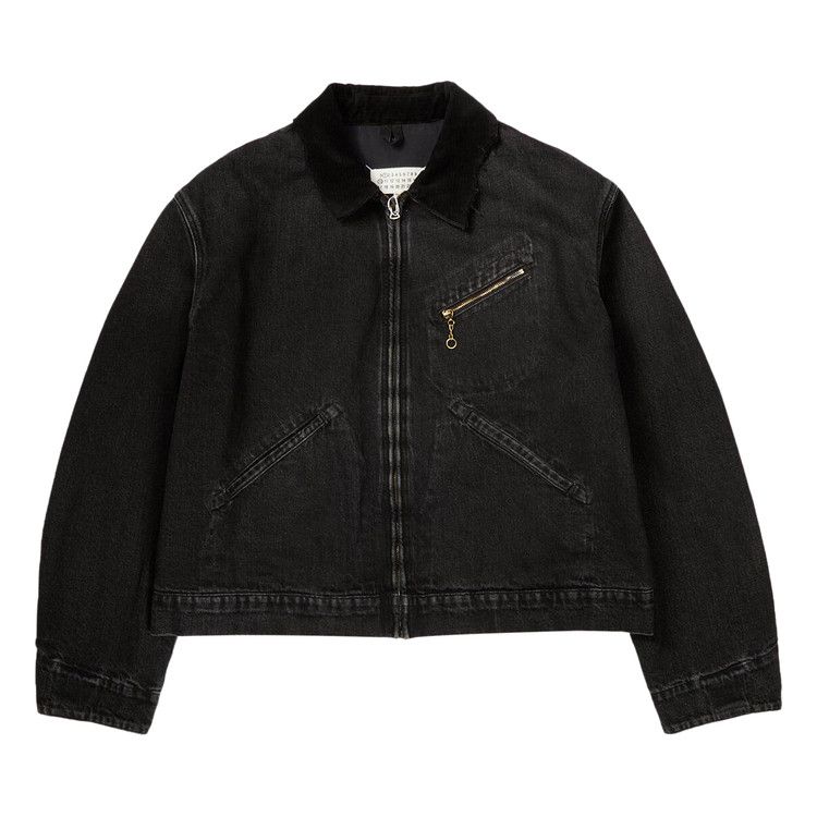 Maison Margiela Zip Up Denim Jacket 'Black'