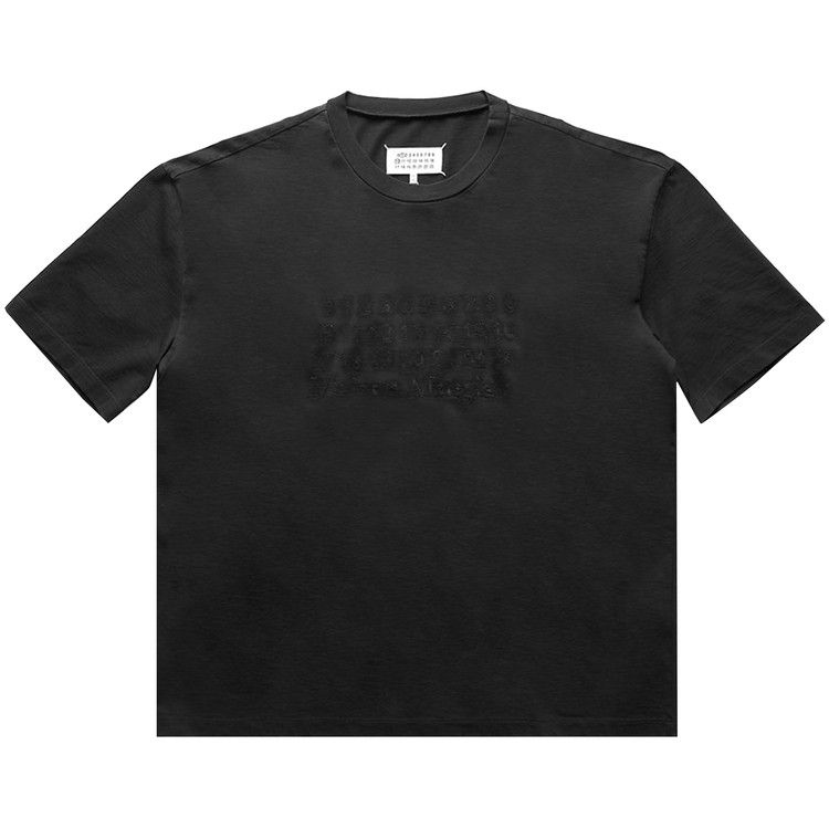 Maison Margiela Logo Embroidered T-Shirt 'Washed Black'
