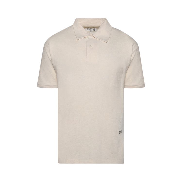 Maison Margiela Logo Print Polo Shirt 'Ecru'