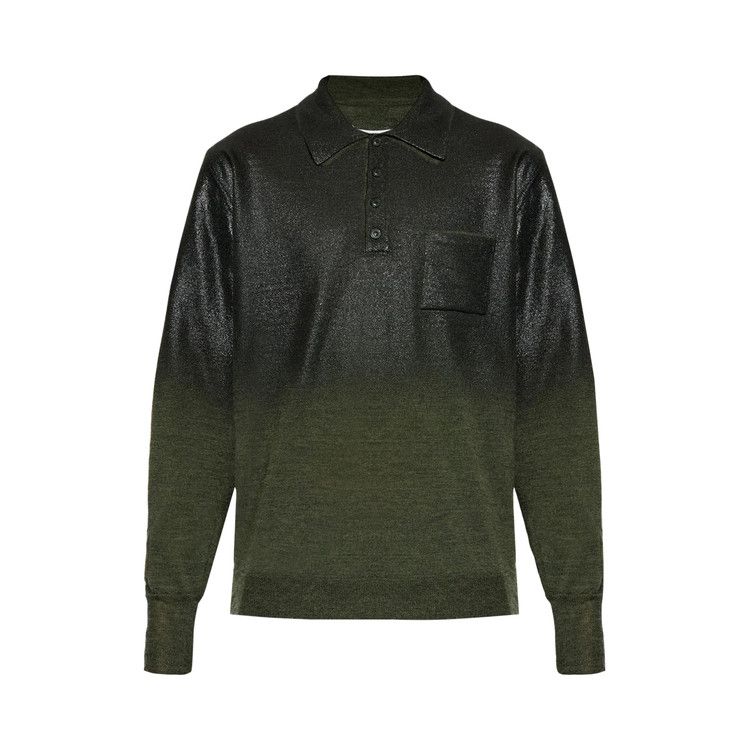 Maison Margiela Coated Polo Sweater 'Green'