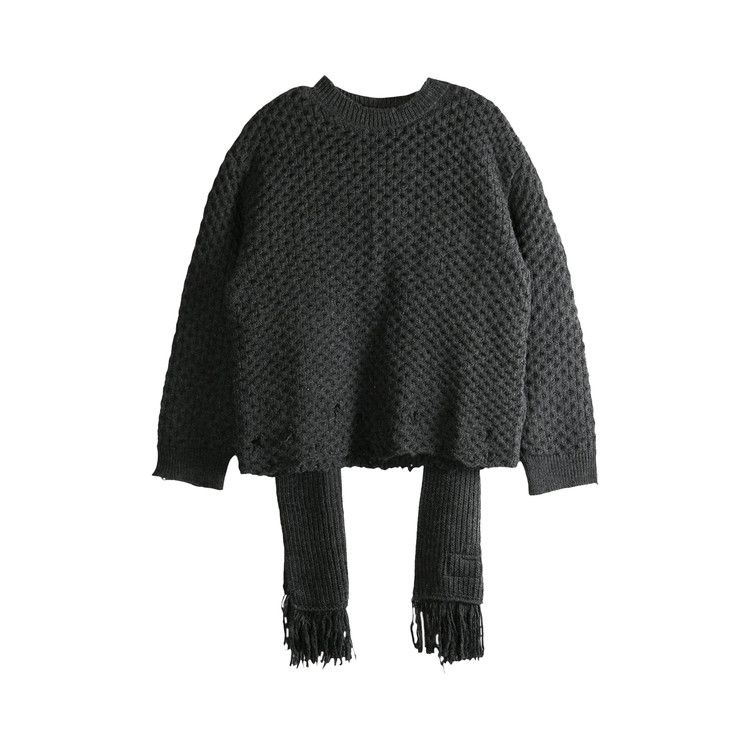 MM6 Maison Margiela Chunky Knit Sweater 'Dark Grey Melange'