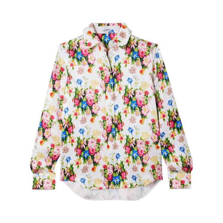 Loewe Floral Printed Button Up Shirt 'Multicolor/Soft Pink'
