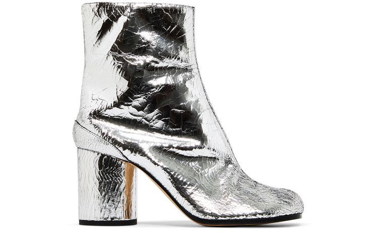 Maison Margiela Wmns Tabi Ankle Boot 'Cracked Metallic Silver'