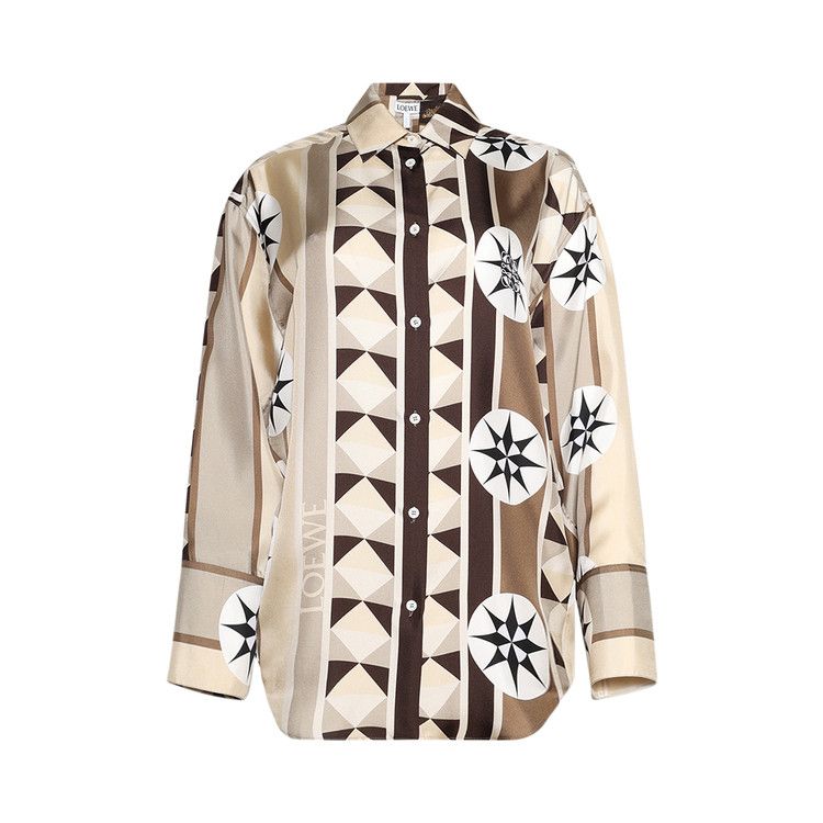 Loewe Compass Long-Sleeve Shirt 'Beige/Multicolor'
