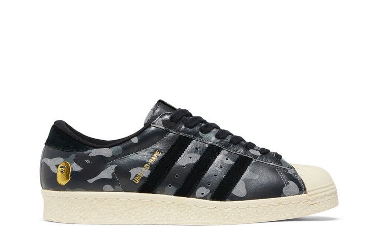 A Bathing Ape x Undeafeated x adidas Superstar 80s 'Black Camo'