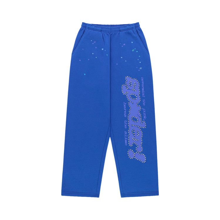 Sp5der Rhinestone Punk V2 Sweatpant 'Blue'