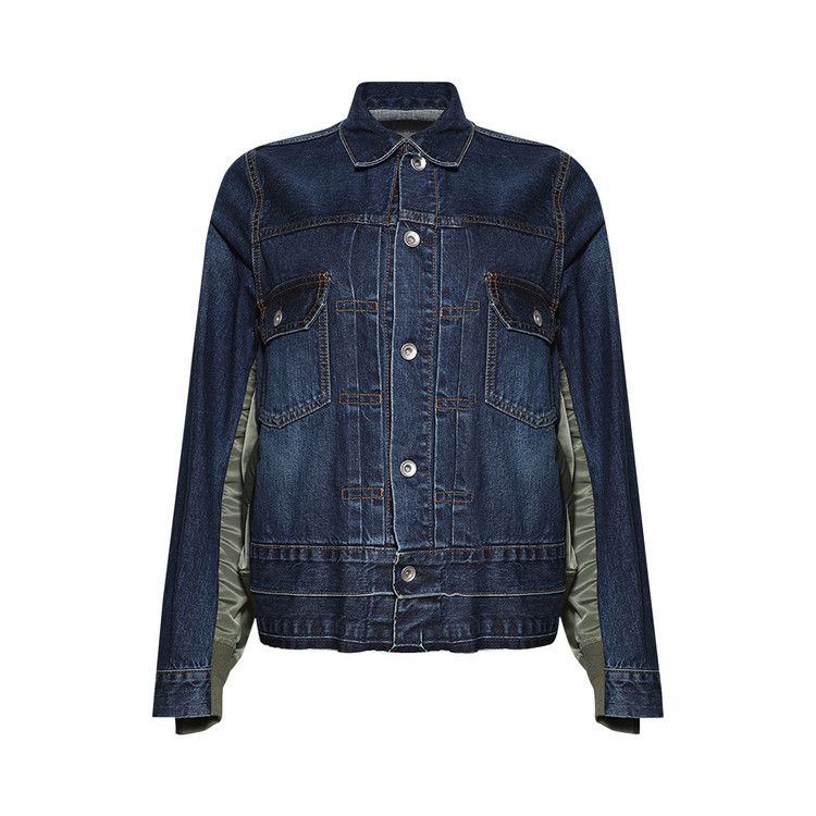 Sacai Denim x Nylon Twill Jacket 'Blue'