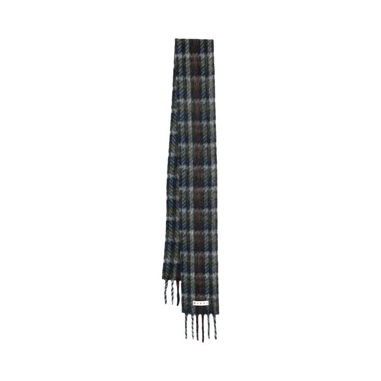 Marni Double Check Scarf 'Iris Blue'