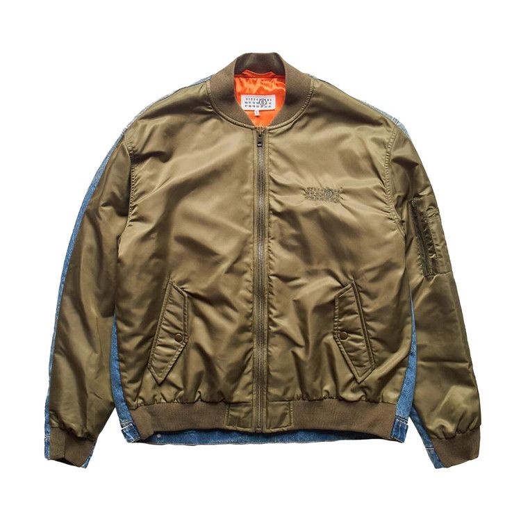 MM6 Maison Margiela Double Fabric Zip Bomber Jacket 'Green'