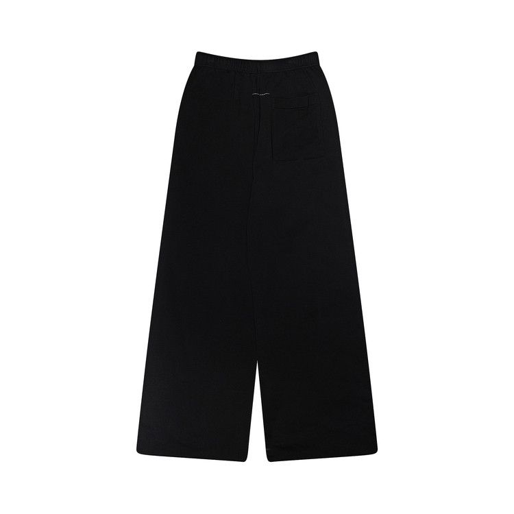 MM6 Maison Margiela Wide Leg Sweatpants With Labels 'Black'