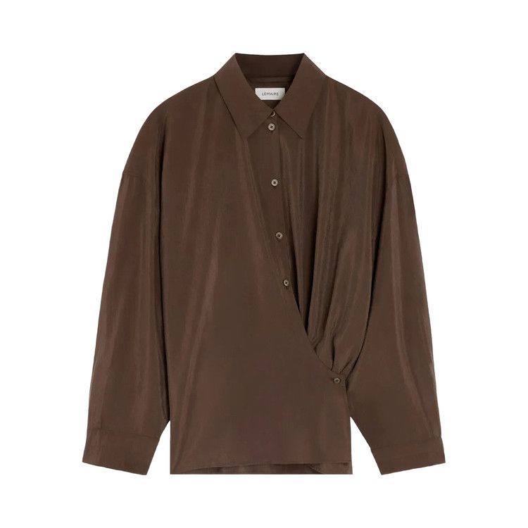 Lemaire Straight Collar Twisted Shirt 'Brunette'
