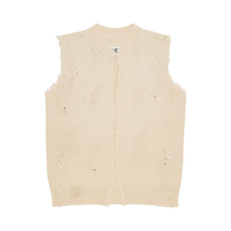 MM6 Maison Margiela Knit Gilet 'Cream'