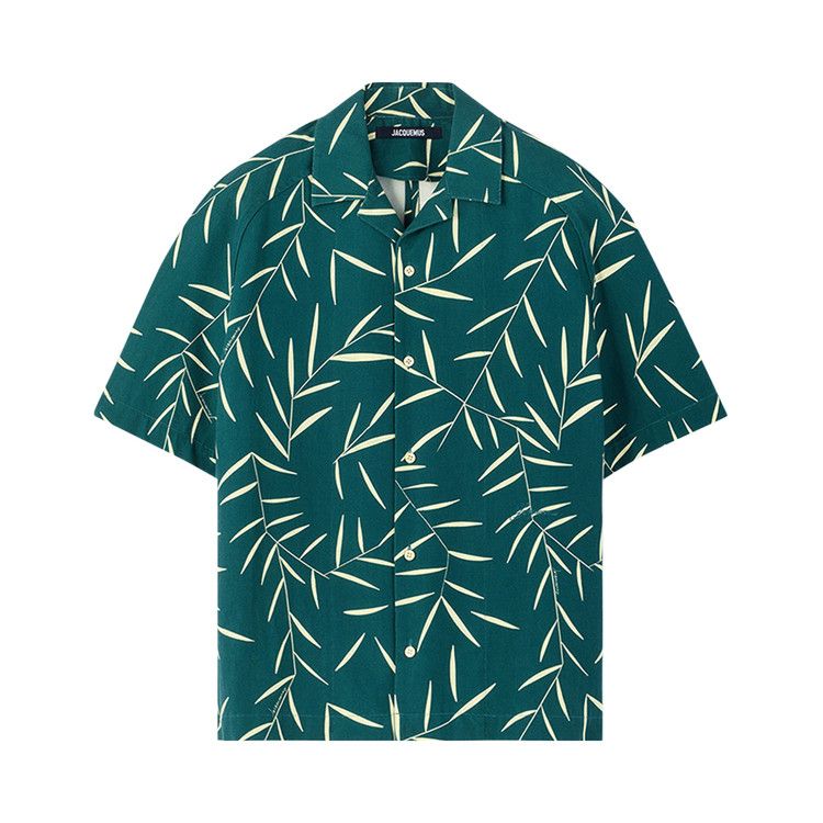 Jacquemus La Chemise Fonccio 'Print Foliage Dark Green'