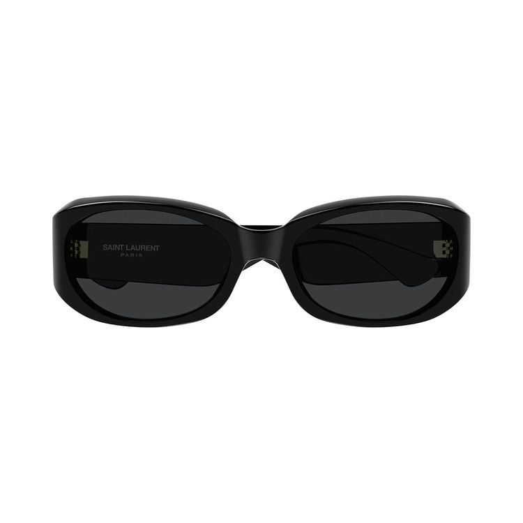 Saint Laurent Oval Sunglasses With Injection Frames 'Black'