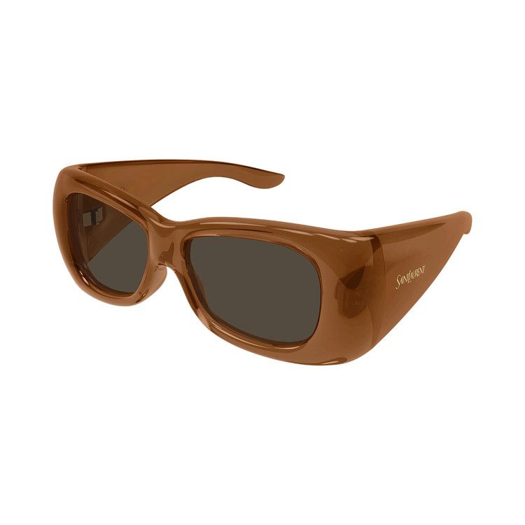 Saint Laurent Oversized Pillowed Sunglasses 'Brown'