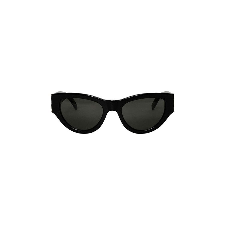 Saint Laurent Shiny Monogram Cat Eye Sunglasses 'Black'