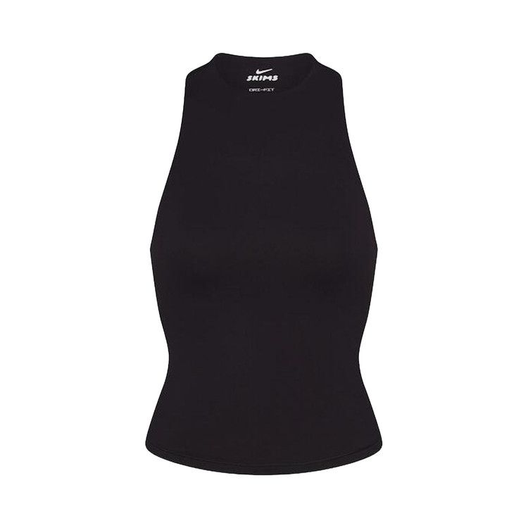 NikeSKIMS Matte Mock Neck Racer Tank 'Obsidian'