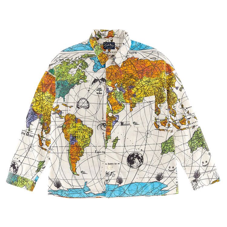 SAINT Mxxxxxx x Dr. Woo Pajama World Map Shirt 'White'
