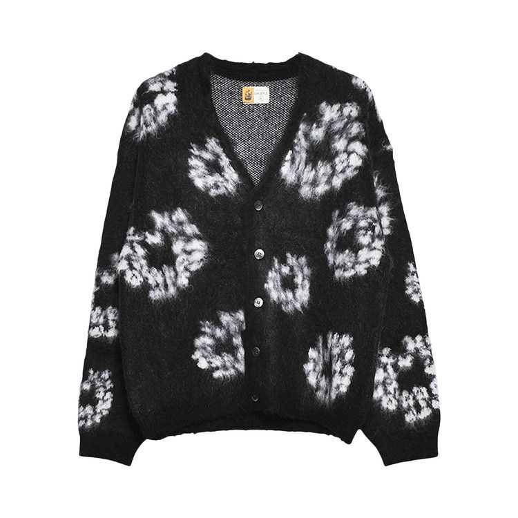 SAINT Mxxxxxx x Denim Tears Wreath Mohair Cardigan 'Black'