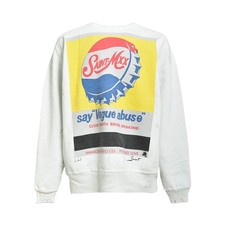 SAINT Mxxxxxx Vague Abuse Crewneck 'White'