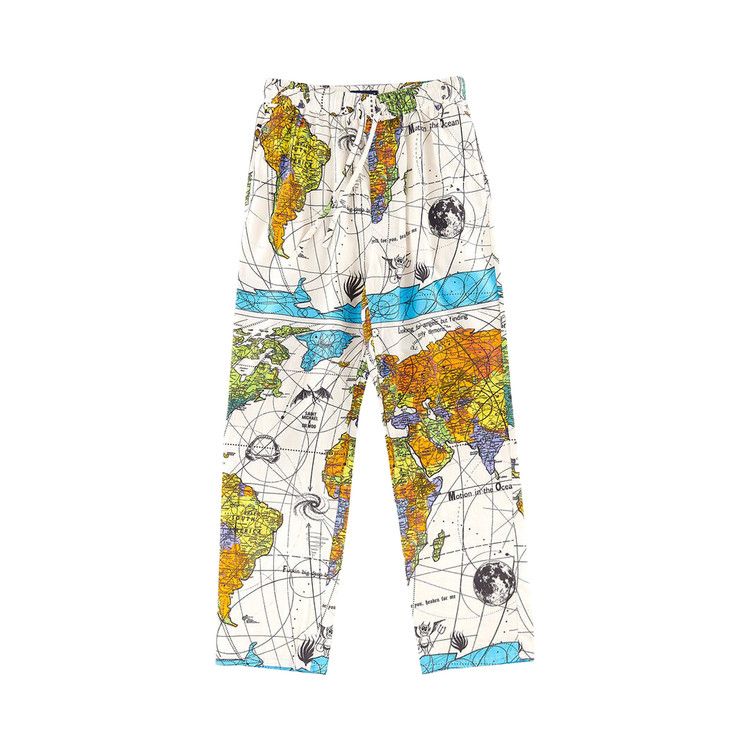 SAINT Mxxxxxx x Dr. Woo Pajama World Map Pants 'White'