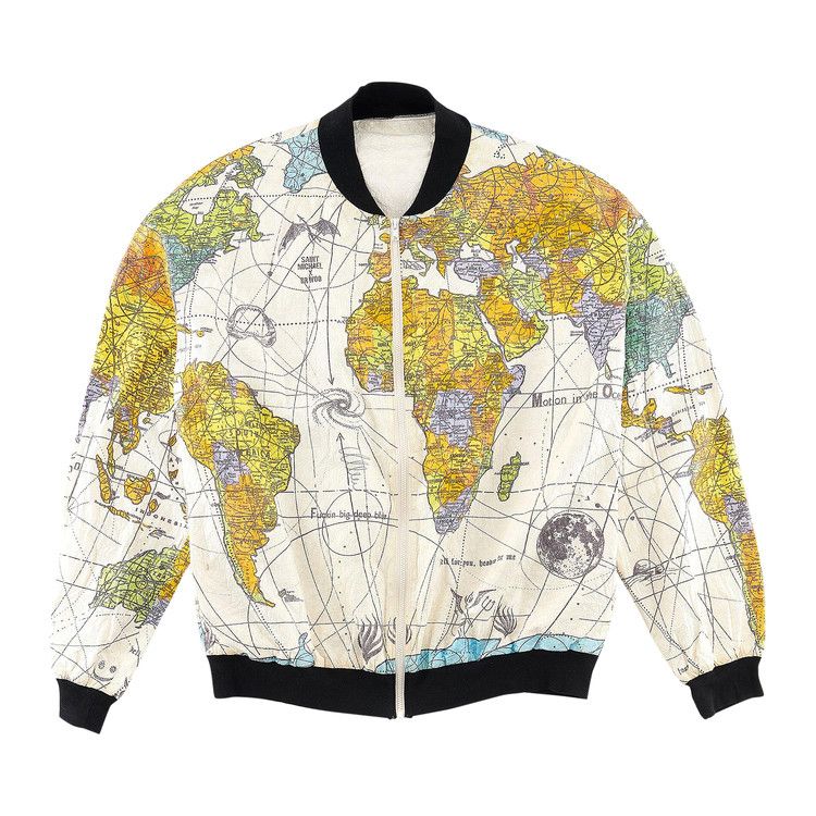 SAINT Mxxxxxx Paper World Map Blouson 'White'