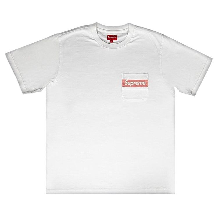 Supreme Mesh Stripe Pocket Tee 'White'