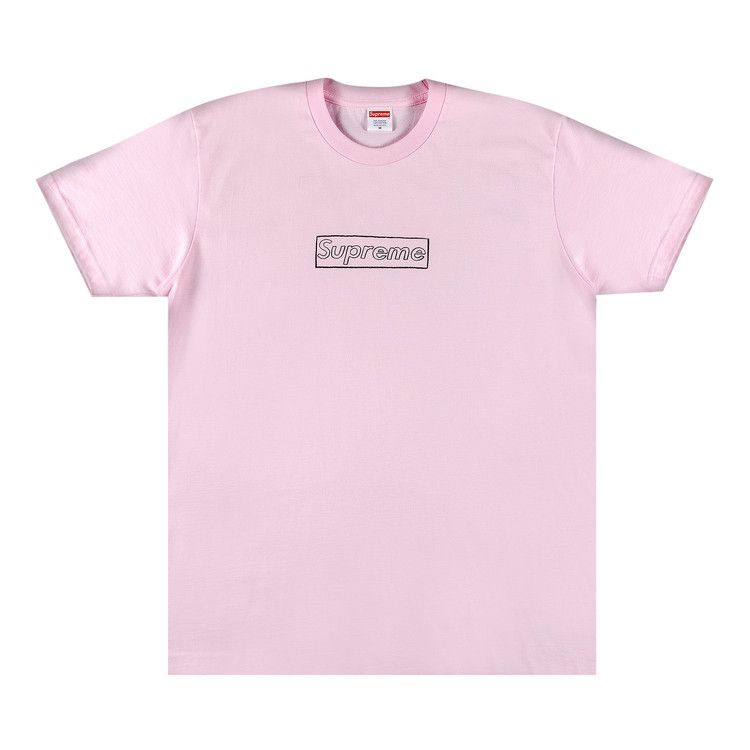 Supreme x KAWS Chalk Logo Tee 'Light Pink'