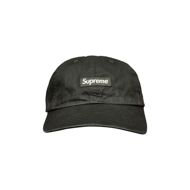 Supreme Small Box Coated Linen 6-Panel 'Black'