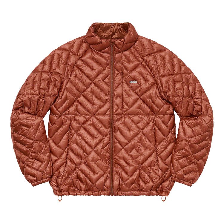 Supreme Spellout Quilted Lightweight Down Jacket 'Rust'