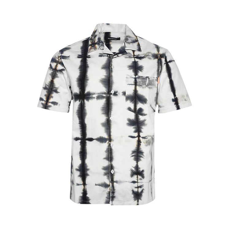 Nahmias Tie Dye Short-Sleeve Button Down Shirt 'Green Tie Dye'