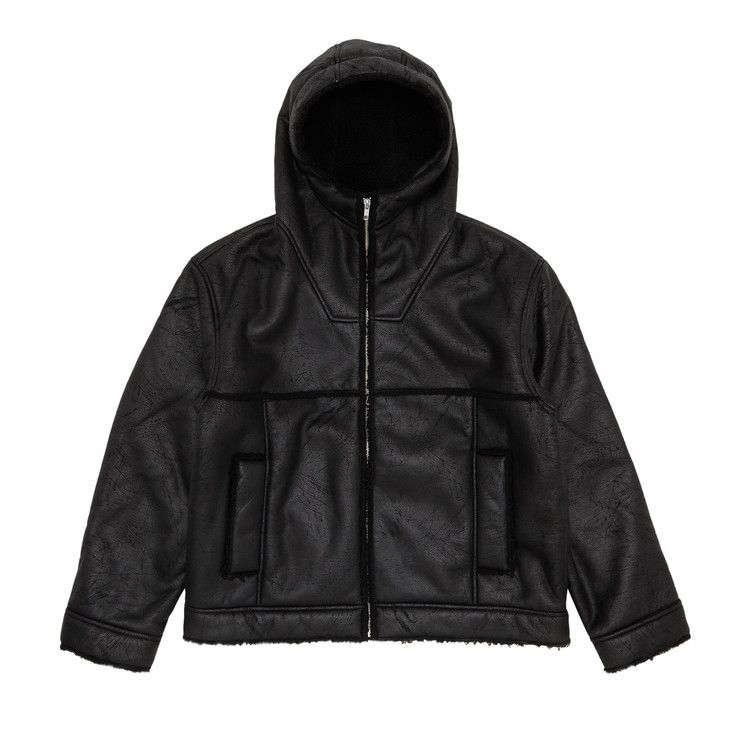 Supreme Faux Shearling Hooded Jacket 'Black'