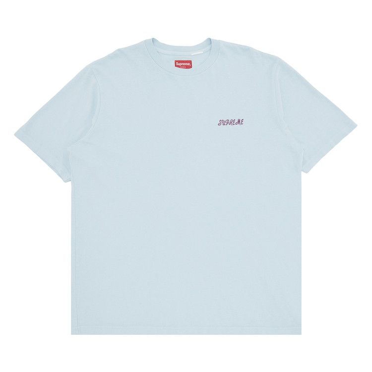 Supreme Washed Script Short-Sleeve Top 'Light Blue'