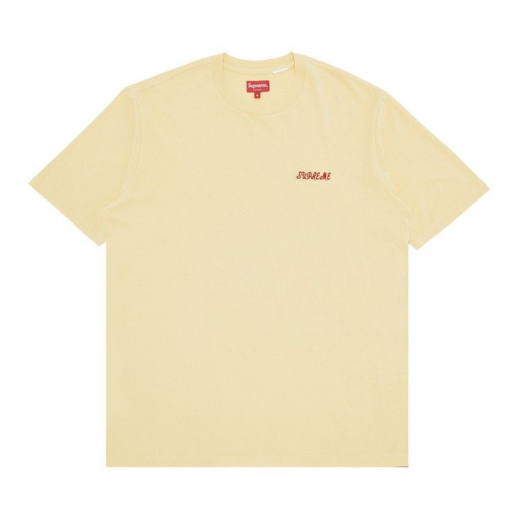 Supreme Washed Script Short-Sleeve Top 'Yellow'