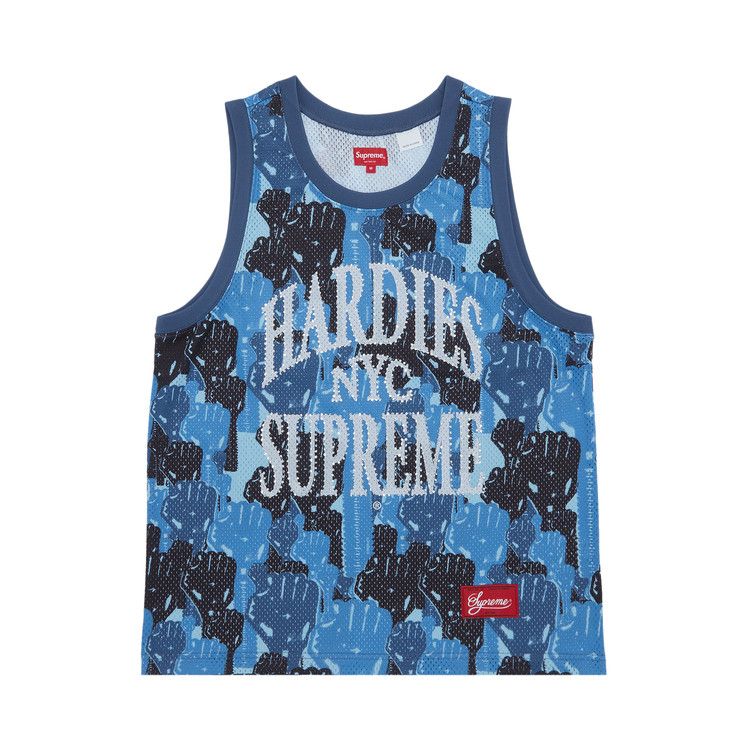 Supreme x Hardies Camo Basketball Jersey 'Blue'