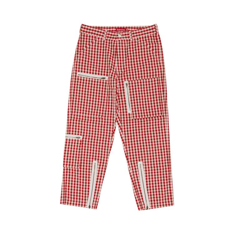 Supreme Gingham Flight Pant 'Red'
