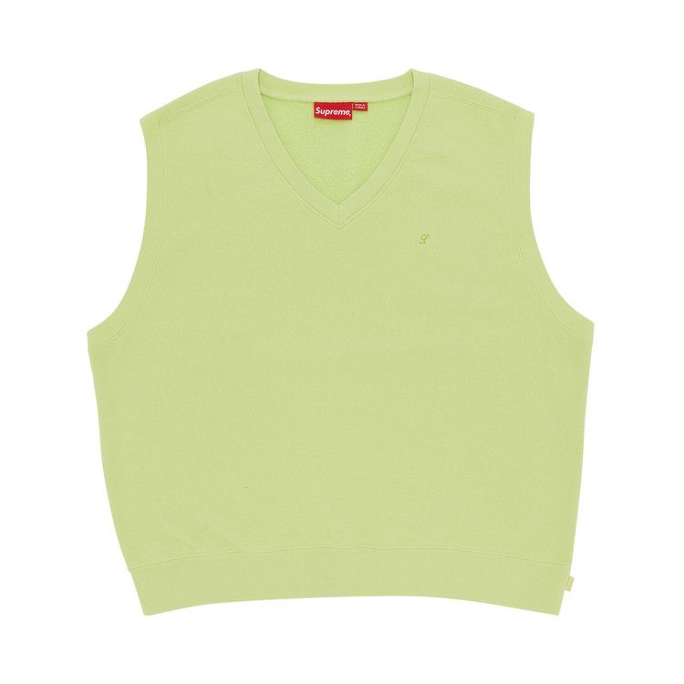 Supreme Sweatshirt Vest 'Lime'